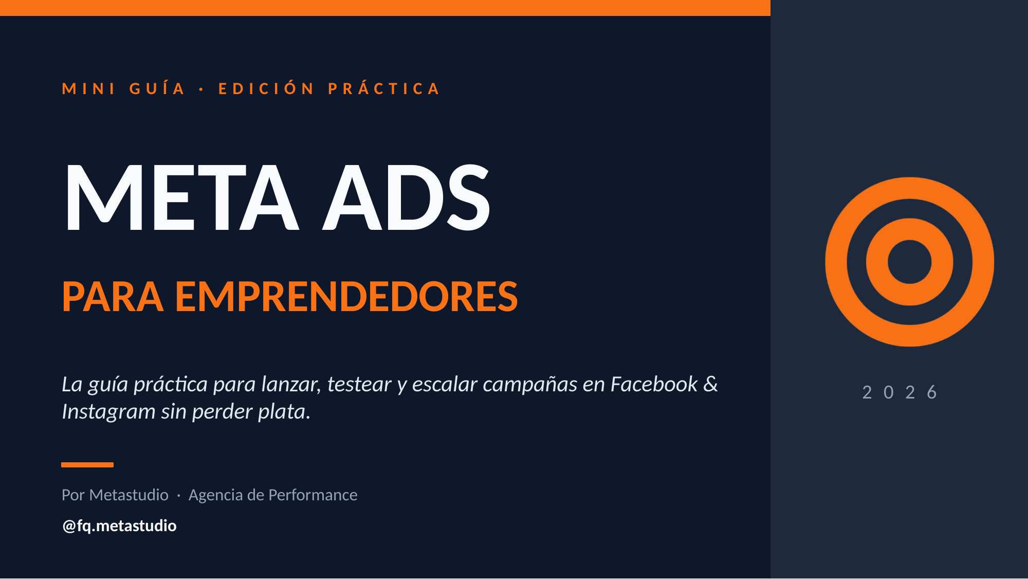 Guía Meta Ads para Emprendedores · PDF 34 capítulos